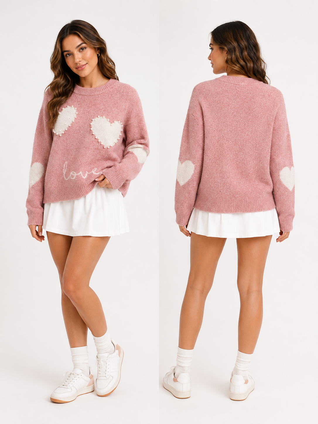 Suéter Heart Rosa