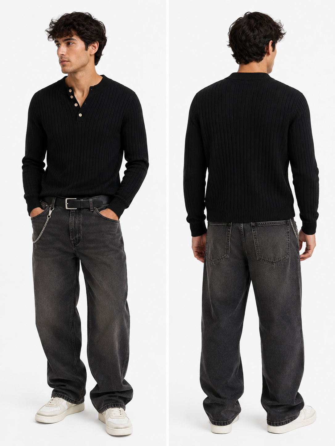 Suéter de Punto con Cuello Polo