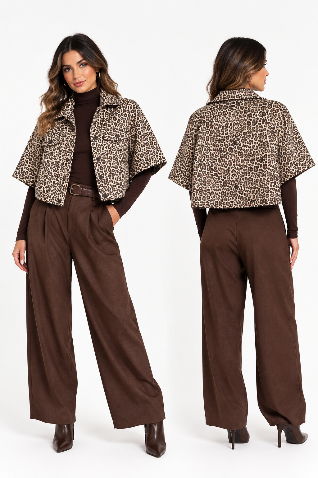 Capa Acortada Animal Print