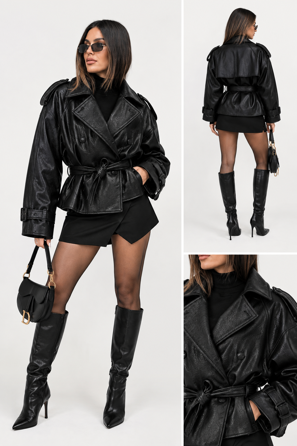 Chaqueta Biker Cinturón