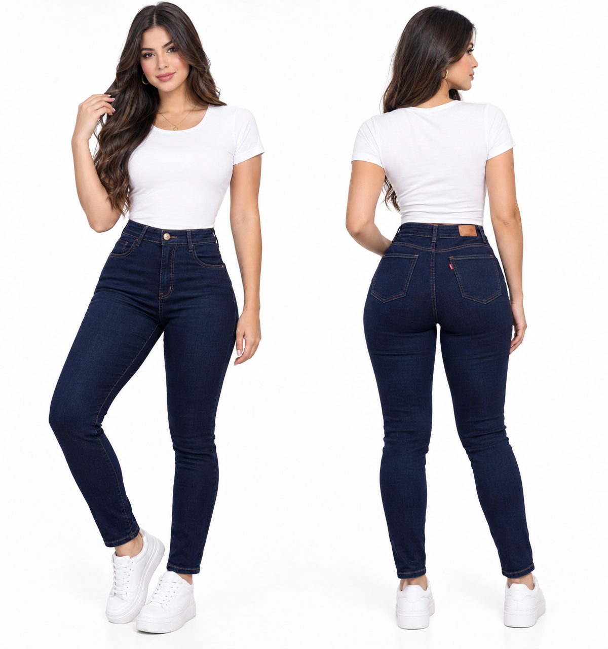 Jean Skinny Tiro Alto Push Up