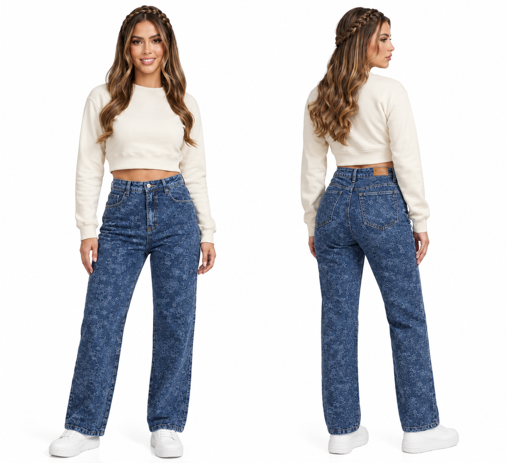 Jean Straight Laser Print