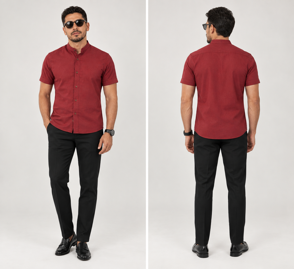 Camisa Manga Corta Cuello Nerú