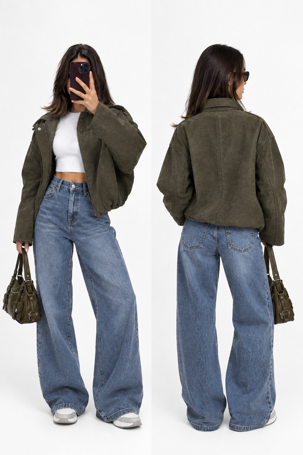 Chaqueta Bomber Gamuza