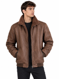 Chaqueta Cuerina Cuello Borrego