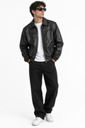 Chaqueta Cuerina Solapa Bomber