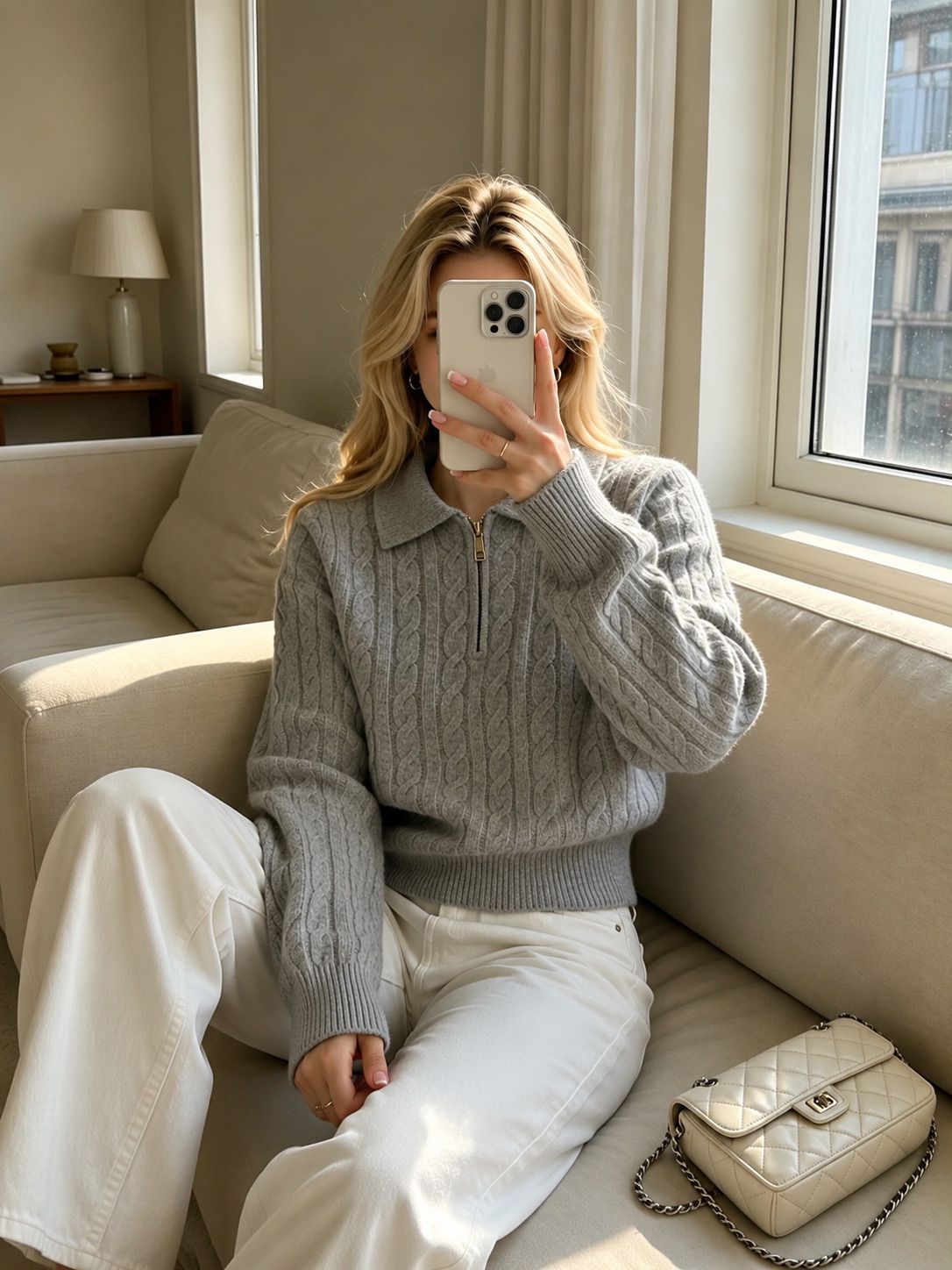 Suéter Knit Cozy Gris